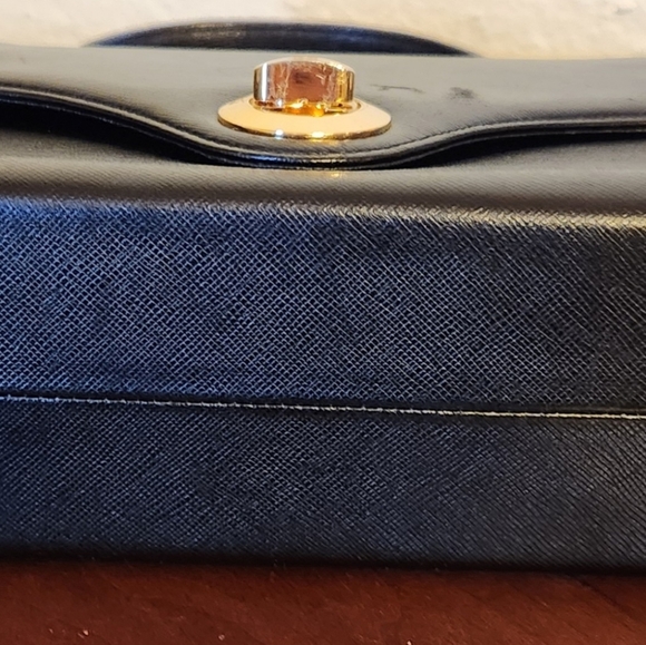 Vintage Givenchy Black Leather Top Handle Purse - Picture 6 of 8